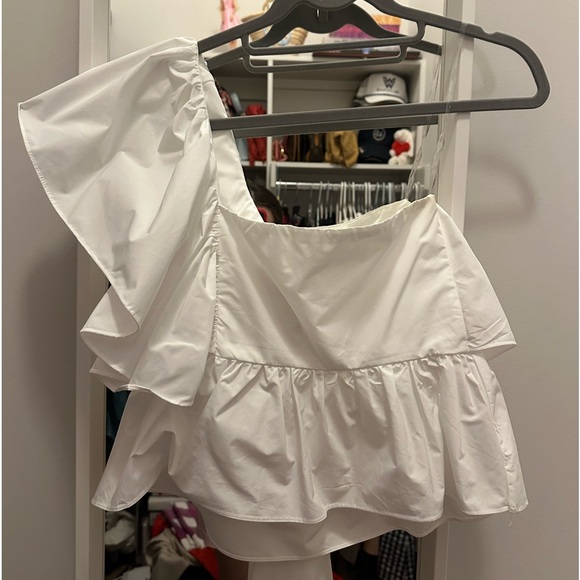 One Shoulder Ruffle Top - Picture 3 of 3